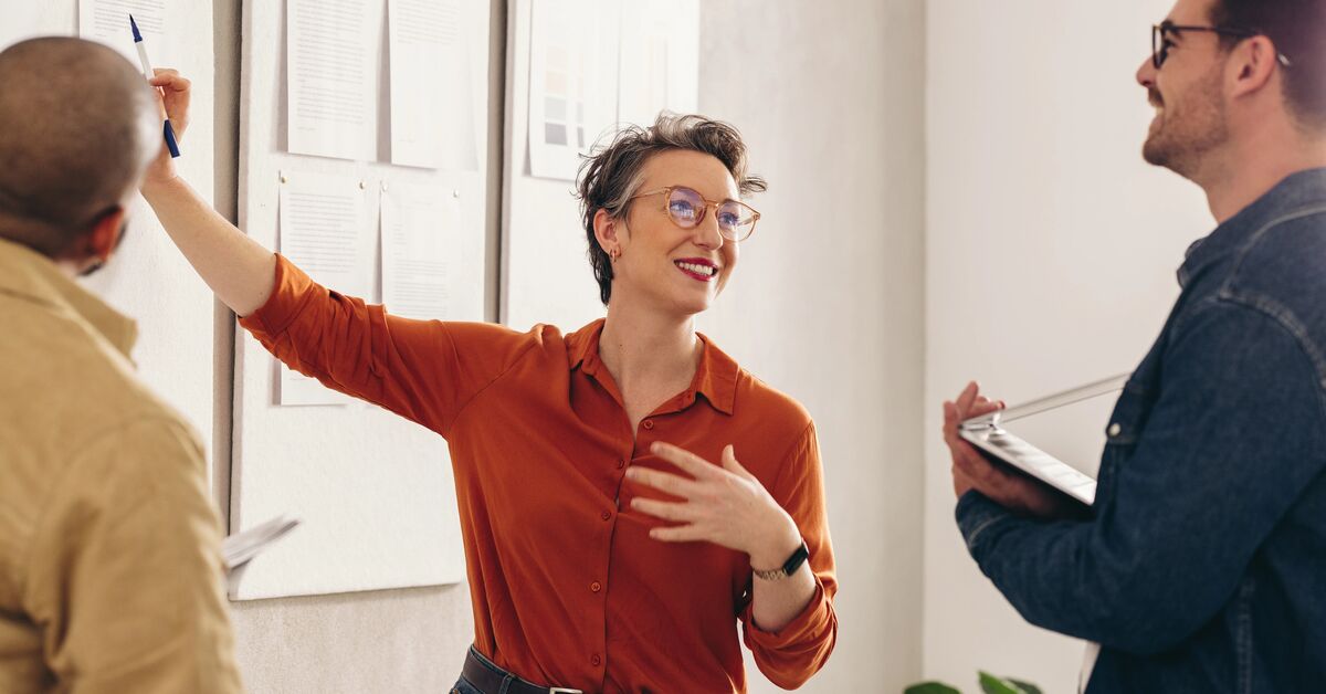 Group of businesspeople working on a new marketing strategy in a creative workplace 
